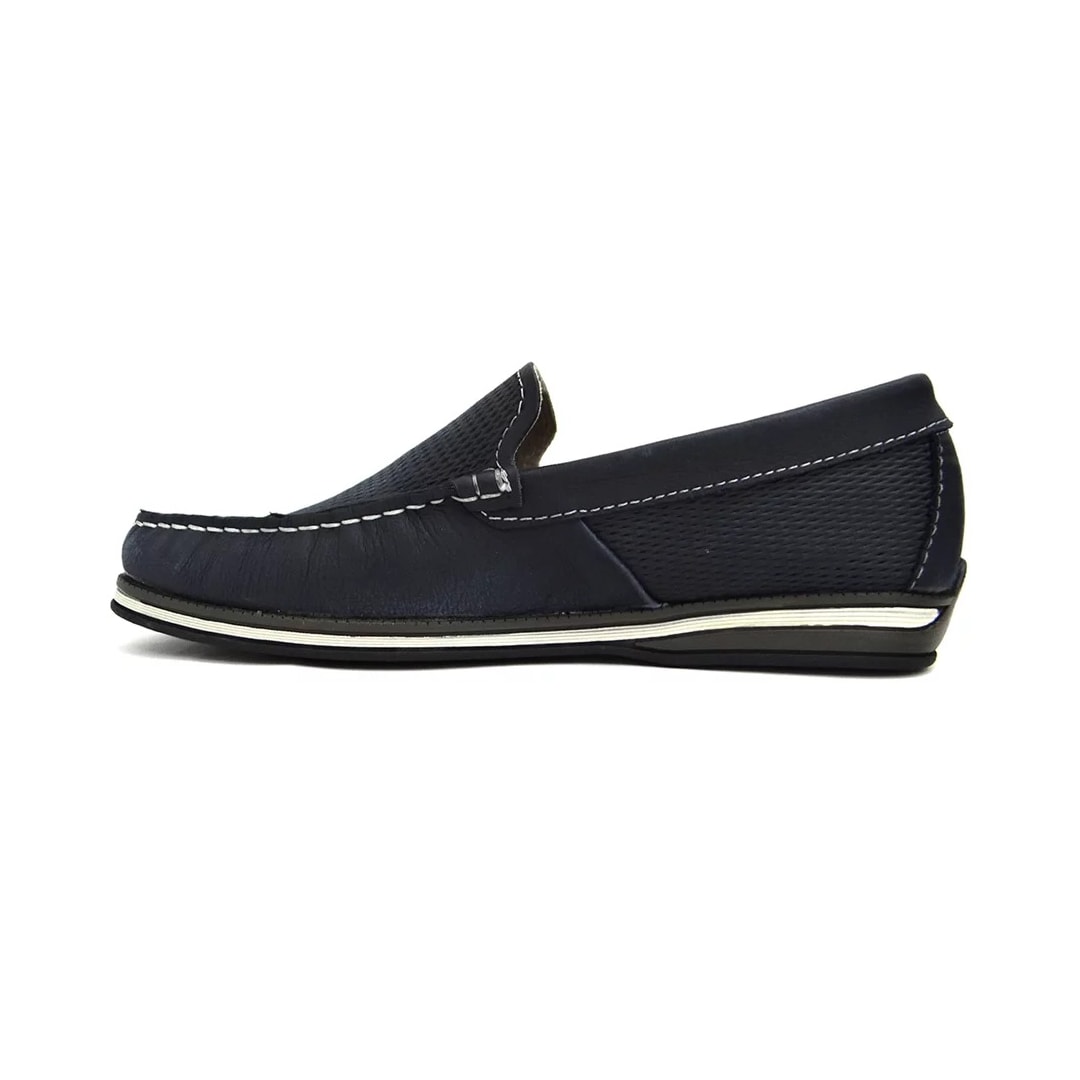 Sapato Democrata Mocassim de Couro 135201 Navy