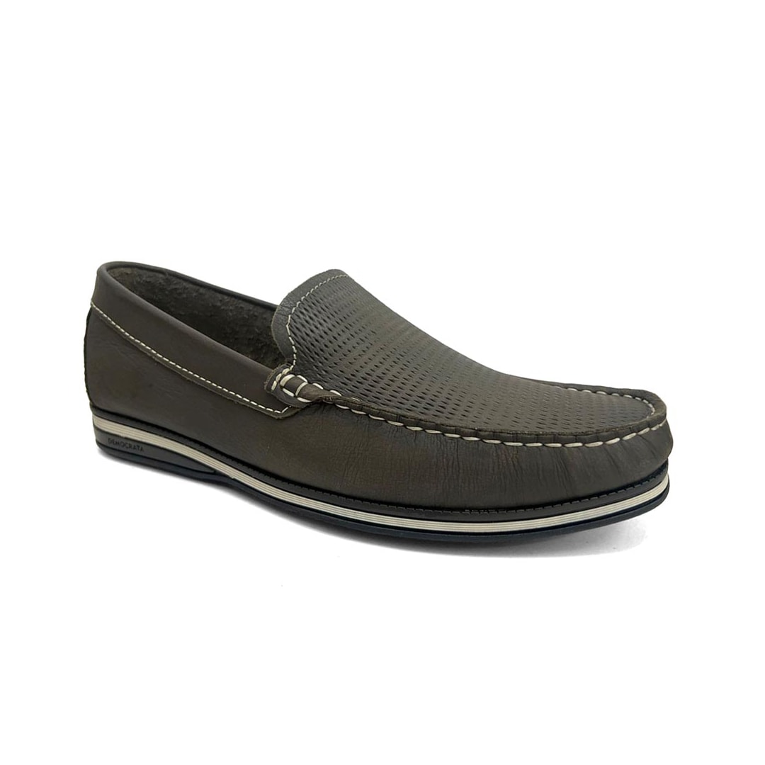 Sapato Democrata Mocassim de Couro 135201 Smoke Sapato Democrata Mocassim de Couro 135201 Smoke