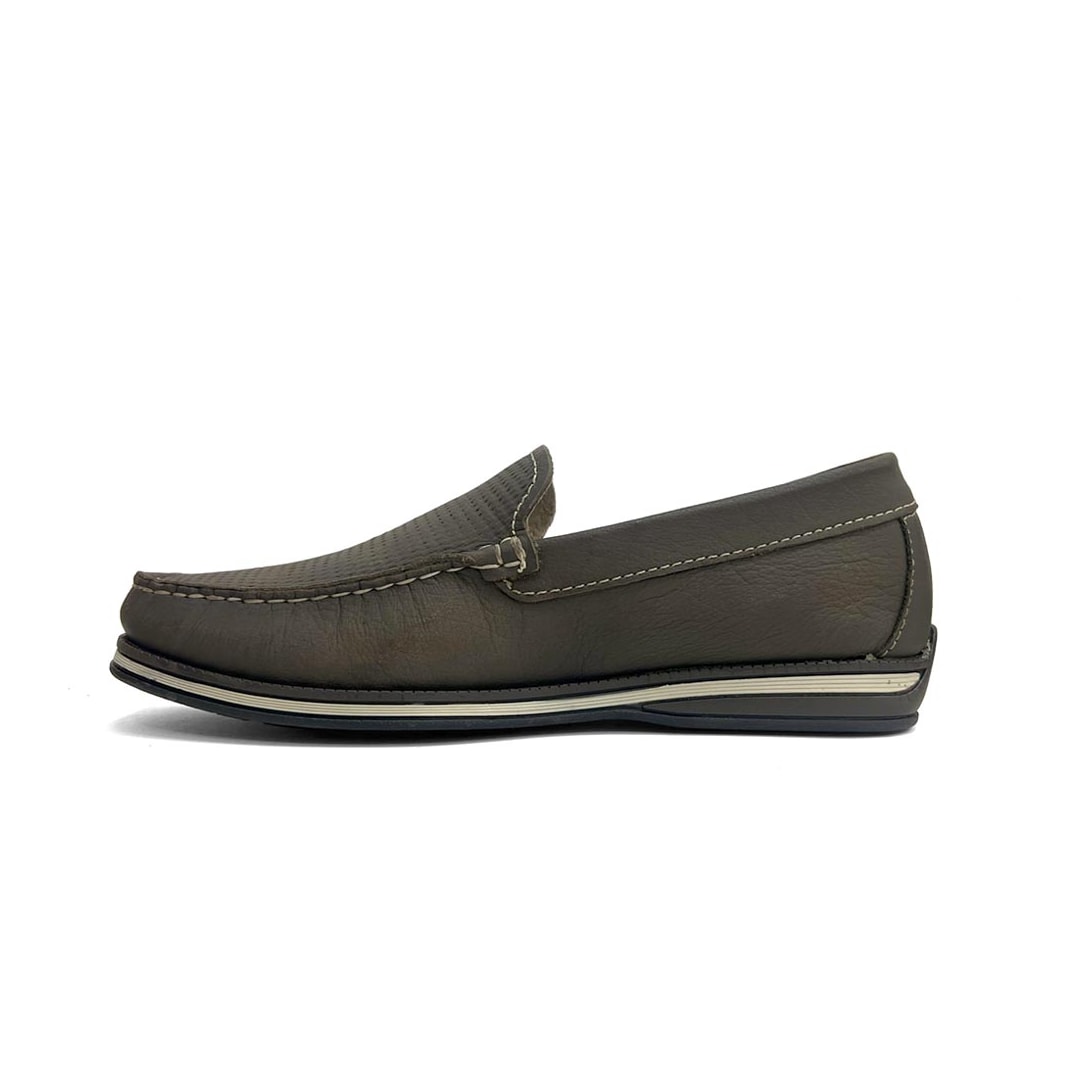 Sapato Democrata Mocassim de Couro 135201 Smoke