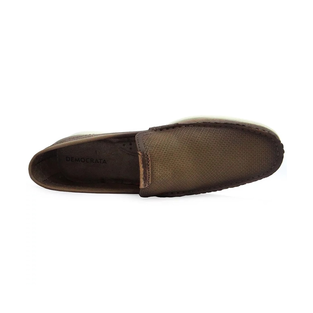 Sapato Democrata Mocassim de Couro 226201 Bege