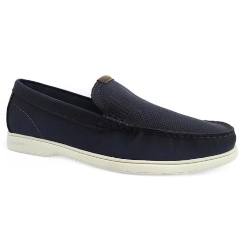 Sapato Democrata Mocassim de Couro 226201 Navy