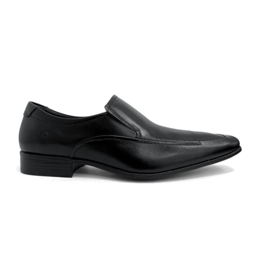 Detalhe - Sapato Democrata Social Couro 450053 Preto