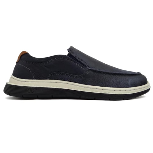 Detalhe - Sapato Democrata Social De Couro 245201 Navy