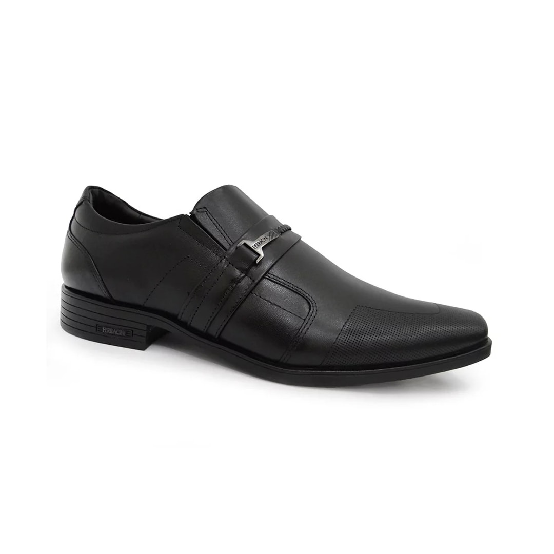 Sapato Ferracini Couro 3839-608 Preto