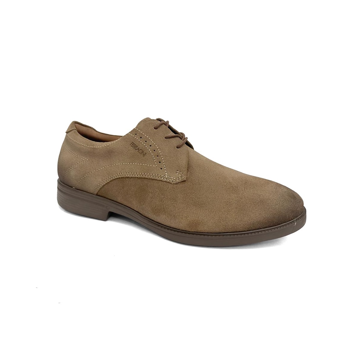 Sapato Ferracini Couro Camurça Bali 6016-709 Castanho