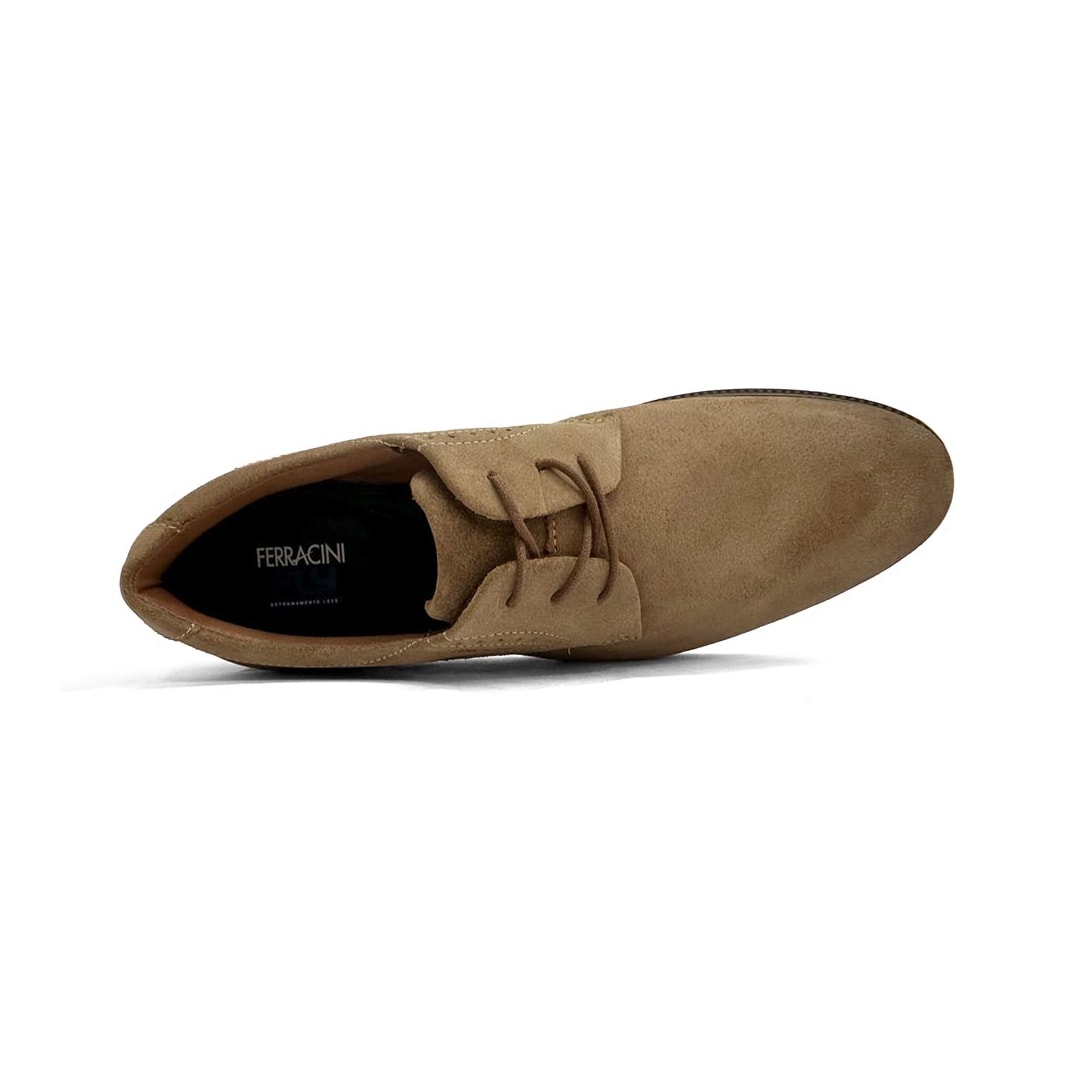 Sapato Ferracini Couro Camurça Bali 6016-709 Castanho