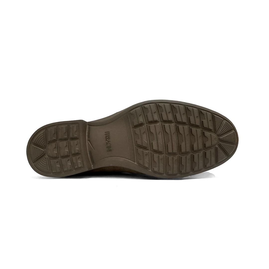 Sapato Ferracini Couro Camurça Bali 6016-709 Castanho
