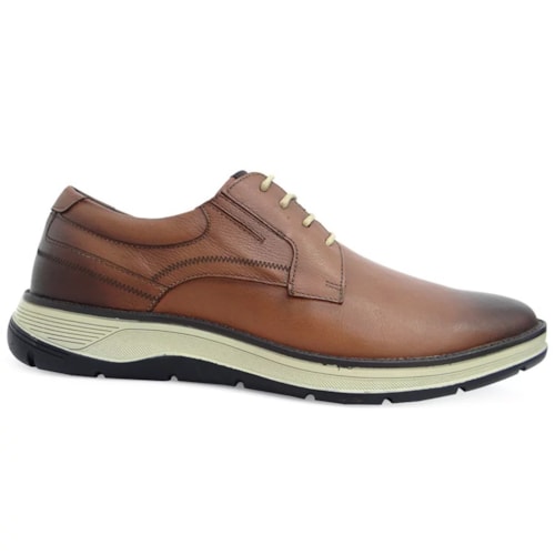 Detalhe - Sapato Ferracini Masculino Couro 5540-559 Havana