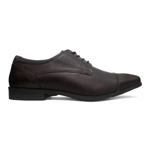Detalhe - Sapato Ferracini Masculino Couro London 4460-281 Mogno