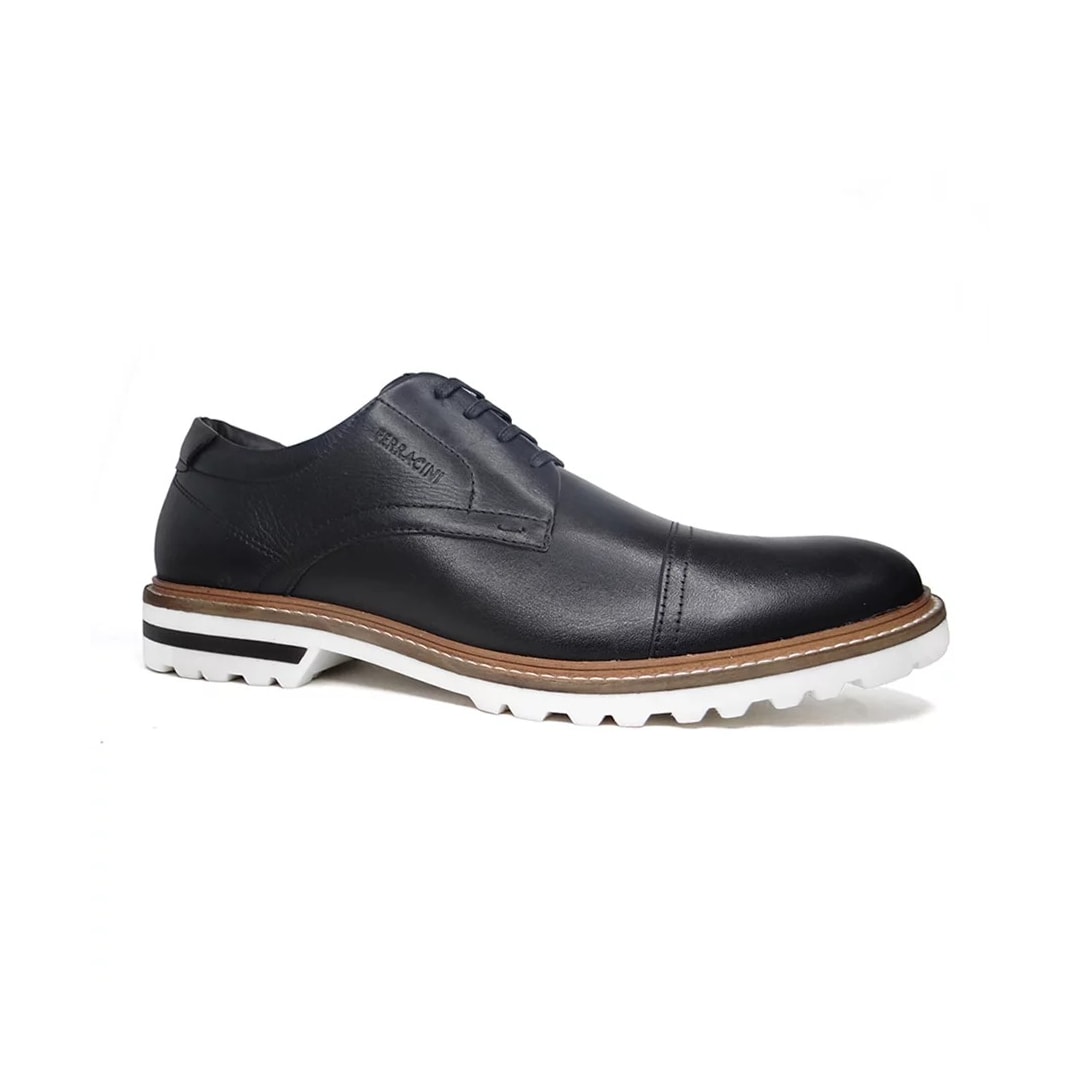Sapato Ferracini Masculino de Couro 3401-672G Preto