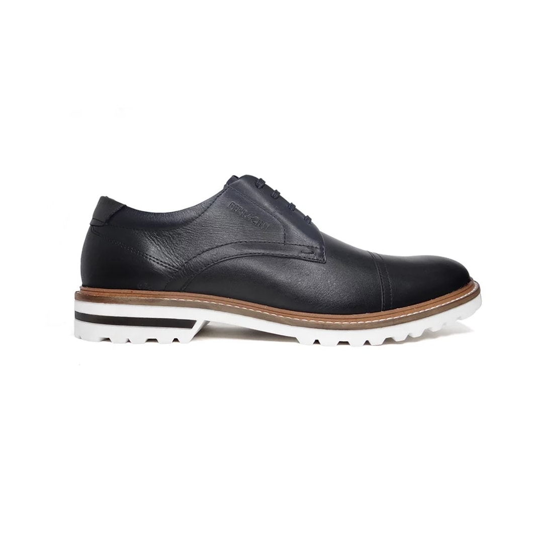 Sapato Ferracini Masculino de Couro 3401-672G Preto