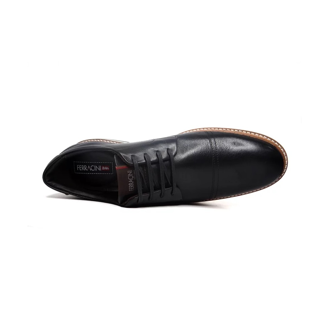 Sapato Ferracini Masculino de Couro 3401-672G Preto