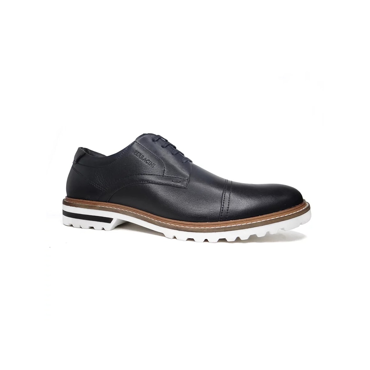 Sapato Ferracini Masculino de Couro 3401-672G Preto Sapato Ferracini Masculino de Couro 3401-672G Preto