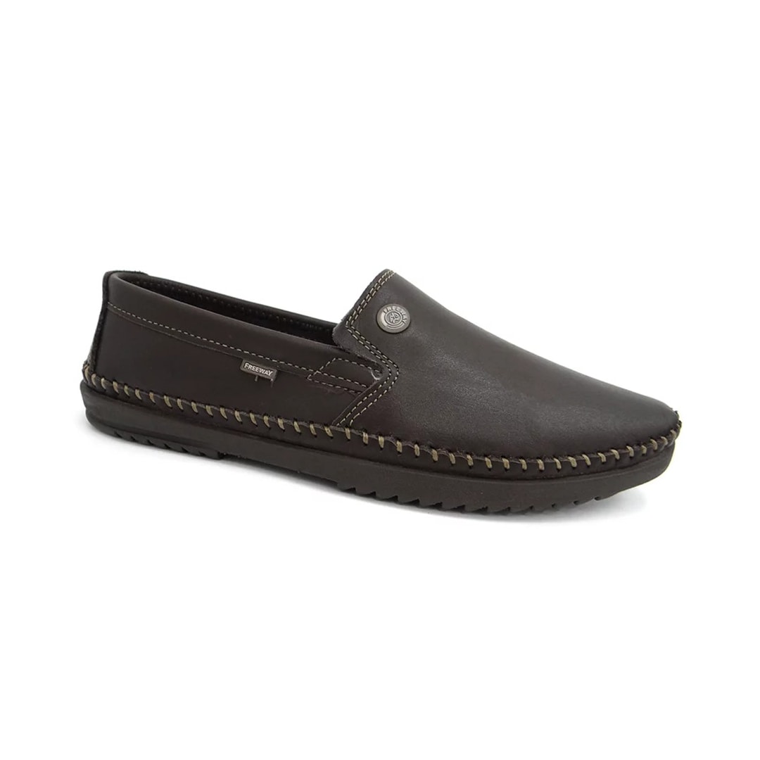 Sapato Freeway Mocassim de Couro Logan 4 Turim Malbec