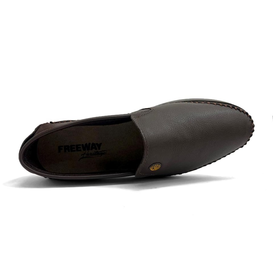 Sapato Freeway Mocassim De Couro Logan Soft Angel Malbec