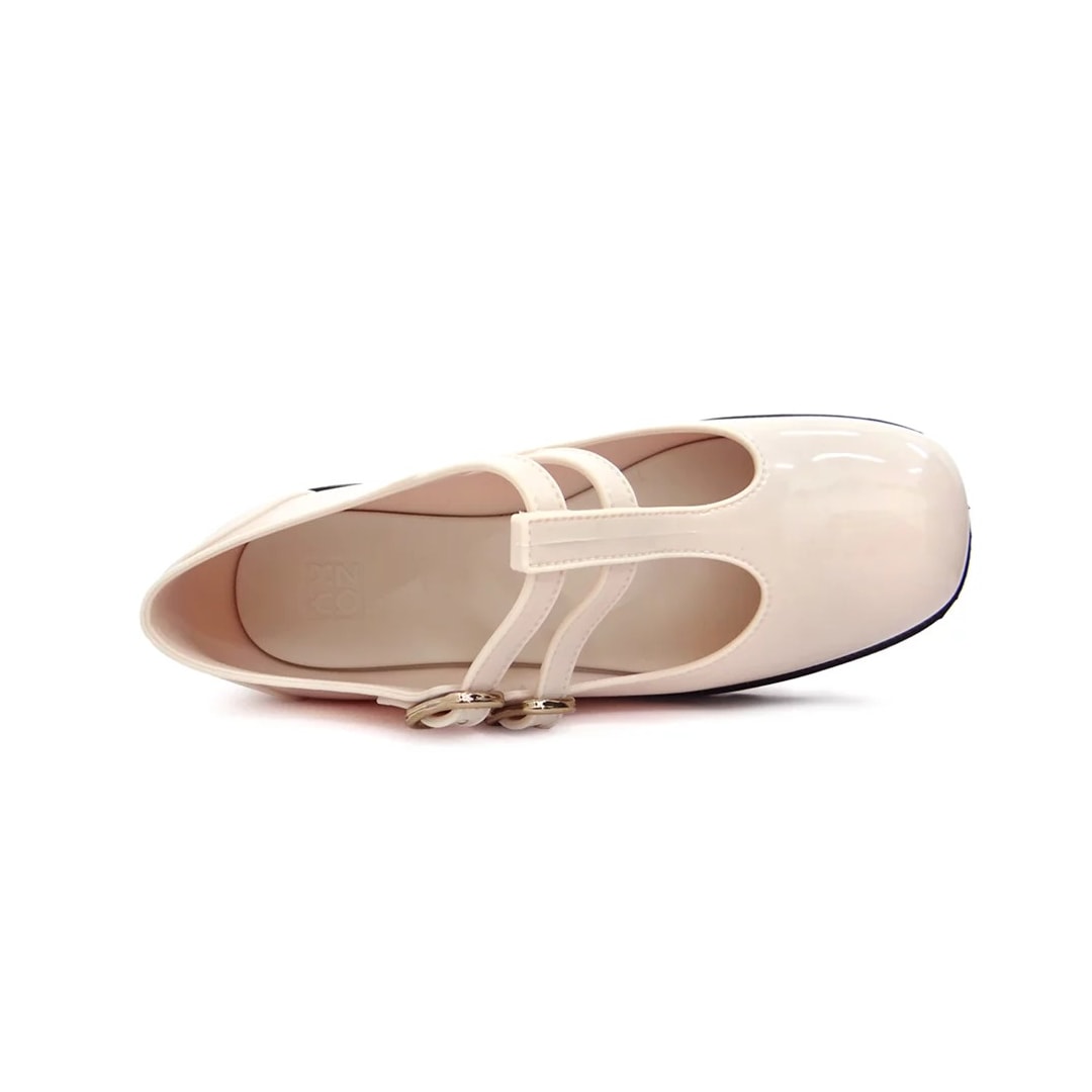 Sapato Grendene Zaxy Mocassim Charm Mary 18850 Off White Medio