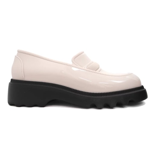 Sapato Grendene Zaxy Mocassim Flow Loafer 18822 Off White Escuro