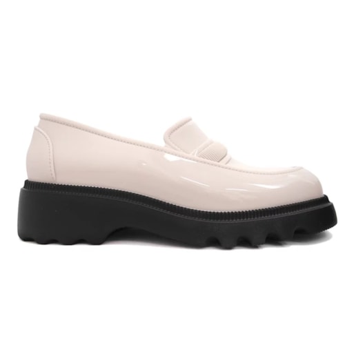 Detalhe - Sapato Grendene Zaxy Mocassim Flow Loafer 18822 Off White Escuro