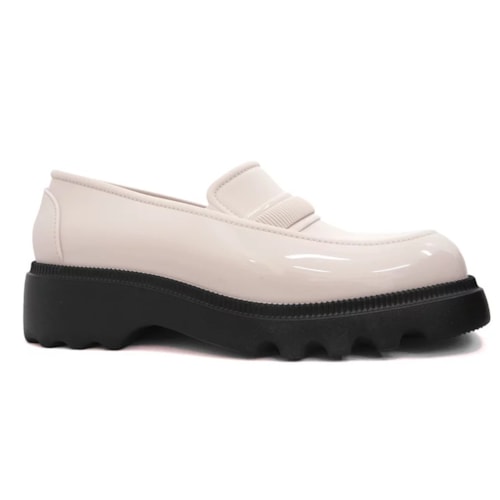 Sapato Grendene Zaxy Mocassim Flow Loafer 18822 Off White Escuro