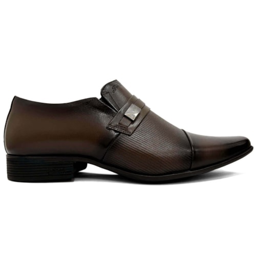 Detalhe - Sapato Jota Pe Air Winner Social De Couro Air Bag 13149 Dark Brown