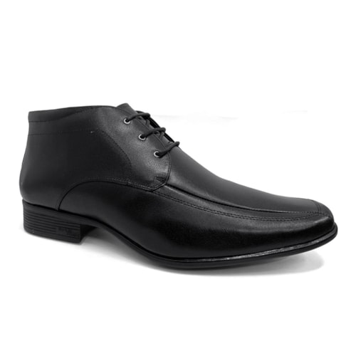 Sapato Jota Pe Social Boot Air Bag De Couro 78950 Preto