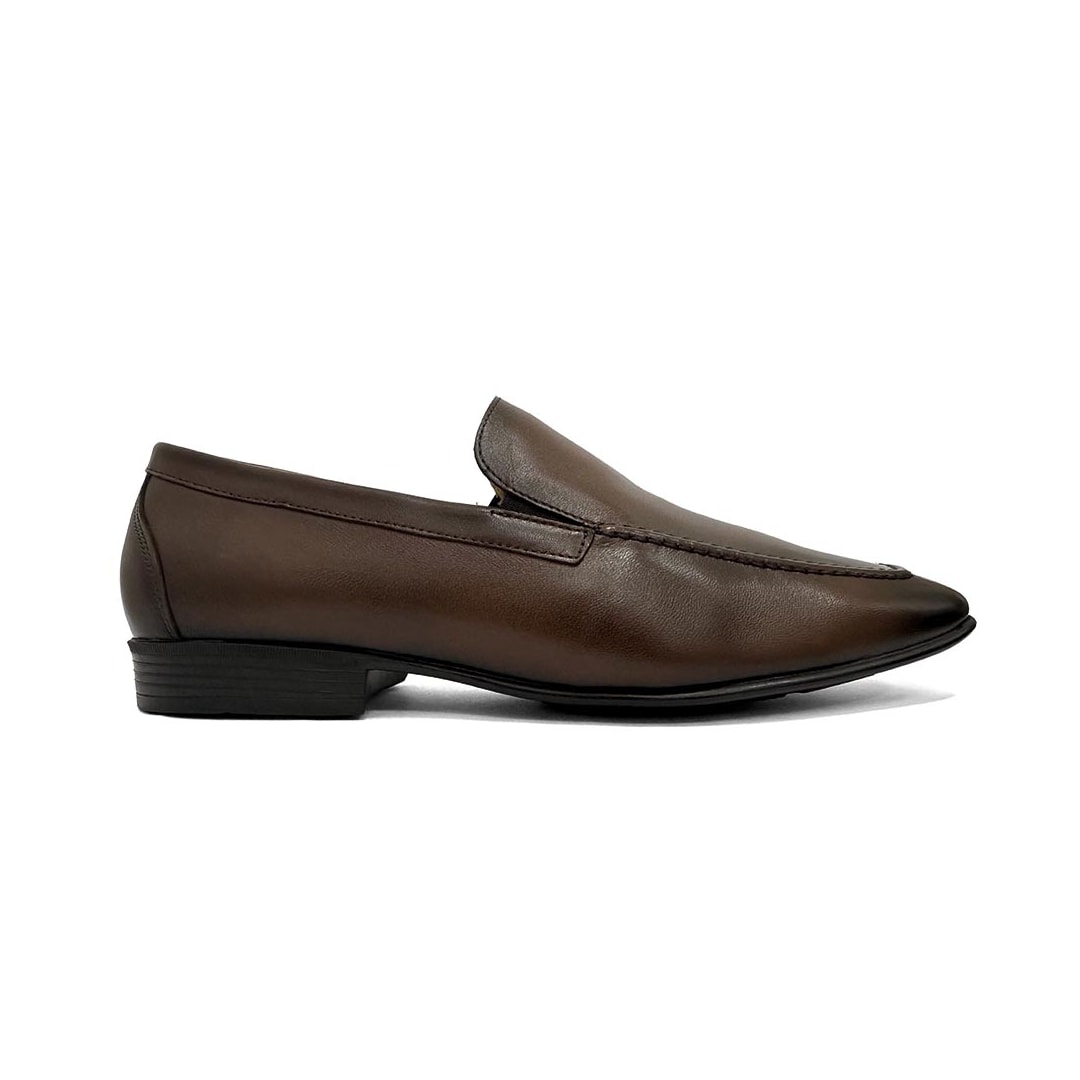 Sapato Jota Pe Social De Couro Air Bag 84857 Dark Brown