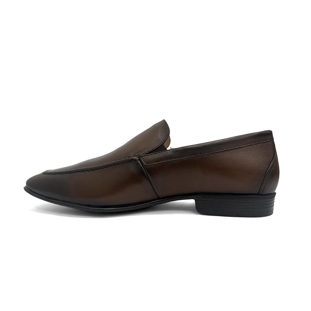 Sapato Jota Pe Social De Couro Air Bag 84857 Dark Brown