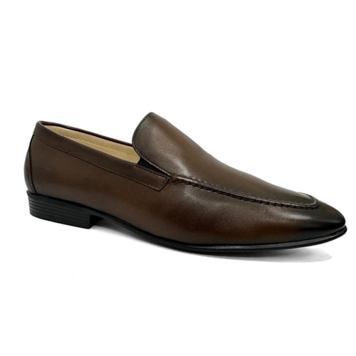 Sapato Jota Pe Social De Couro Air Bag 84857 Dark Brown