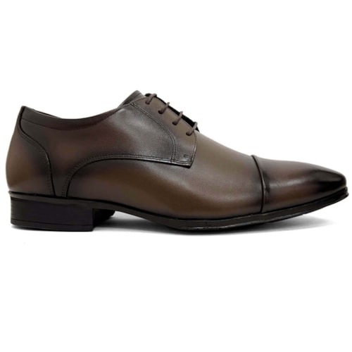 Detalhe - Sapato Jota Pe Social De Couro Air Walker 85052 Dark Brown