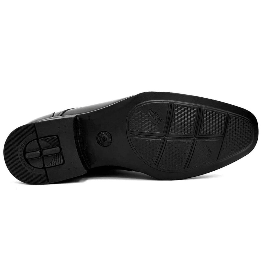 Sapato Jota Pe Social De Couro Air Walker 85052 Dark Brown