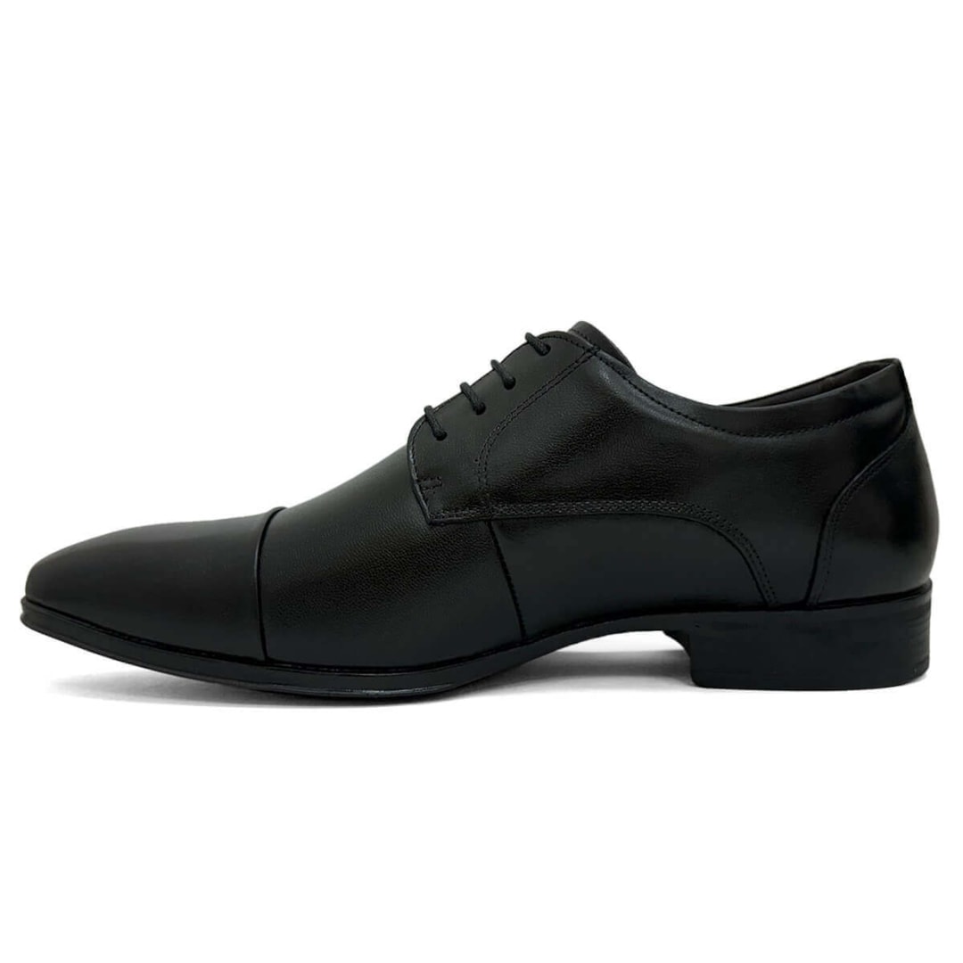 Sapato Jota Pe Social De Couro Air Walker 85052 Preto