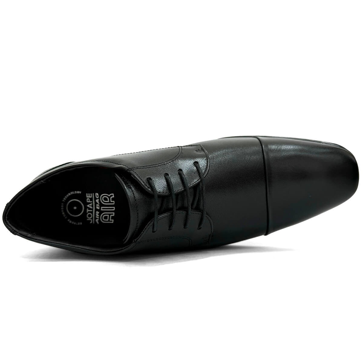 Sapato Jota Pe Social De Couro Air Walker 85052 Preto