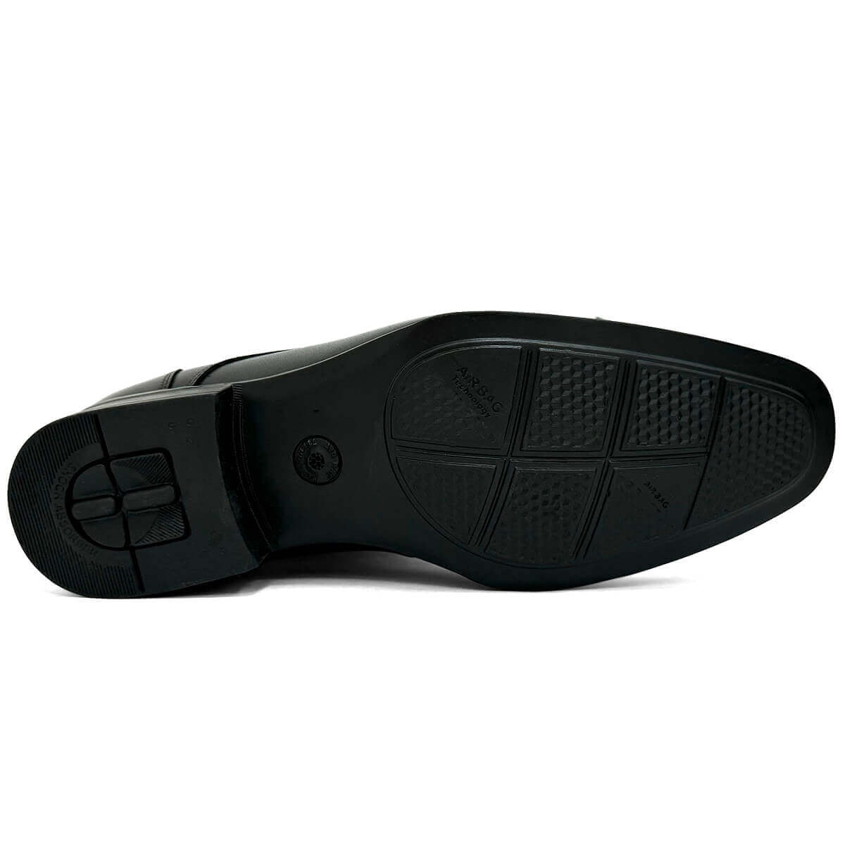 Sapato Jota Pe Social De Couro Air Walker 85052 Preto