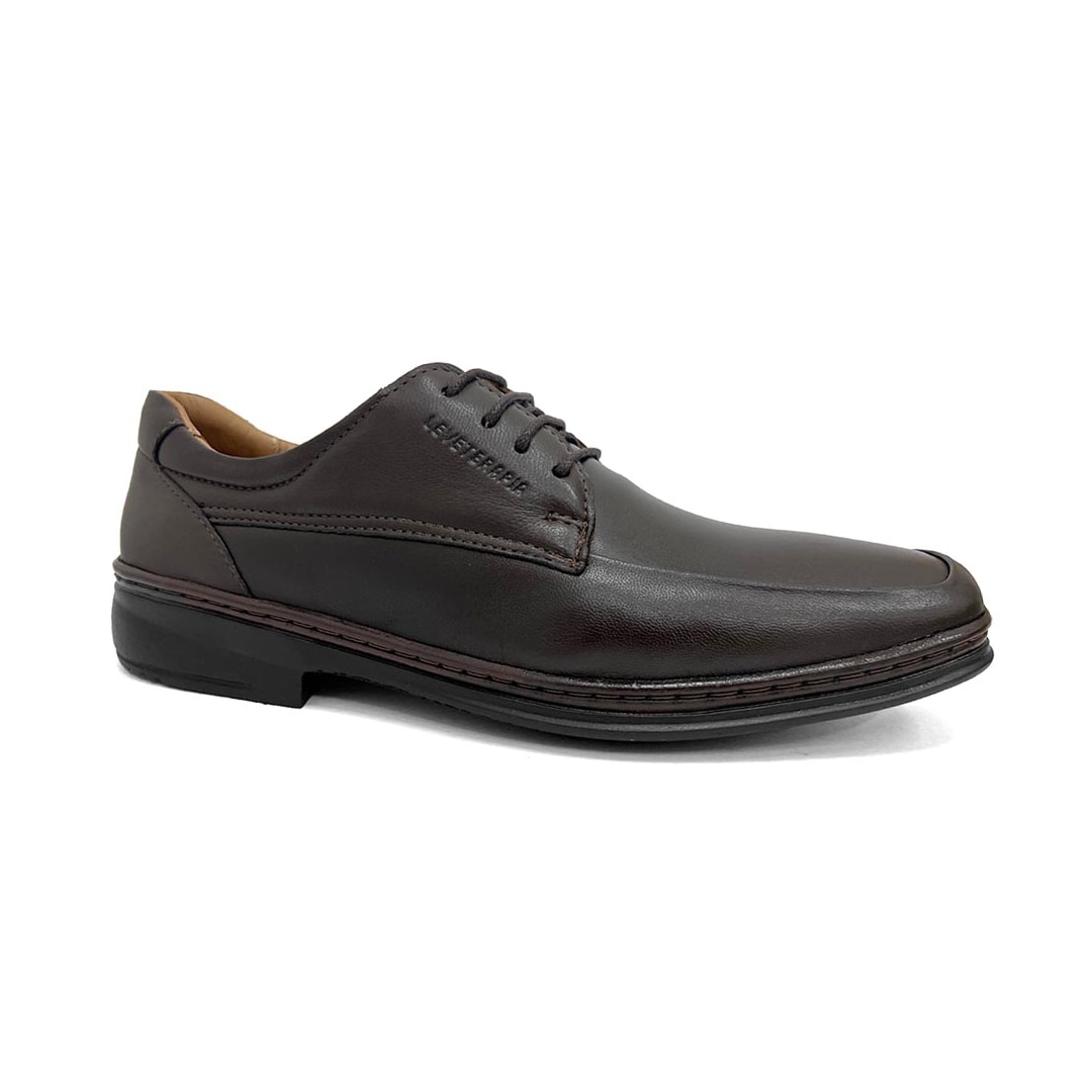 Sapato Leveterapia Masculino Em Couro L43126 Dark Brown Sapato Leveterapia Masculino Em Couro L43126 Dark Brown
