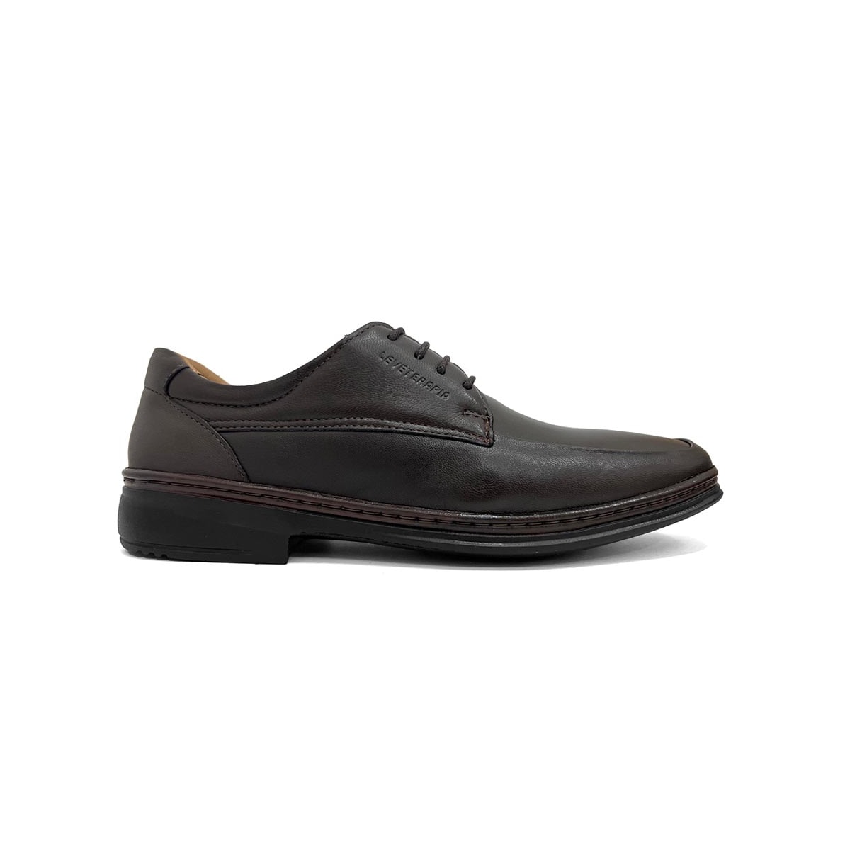 Sapato Leveterapia Masculino Em Couro L43126 Dark Brown Sapato Leveterapia Masculino Em Couro L43126 Dark Brown