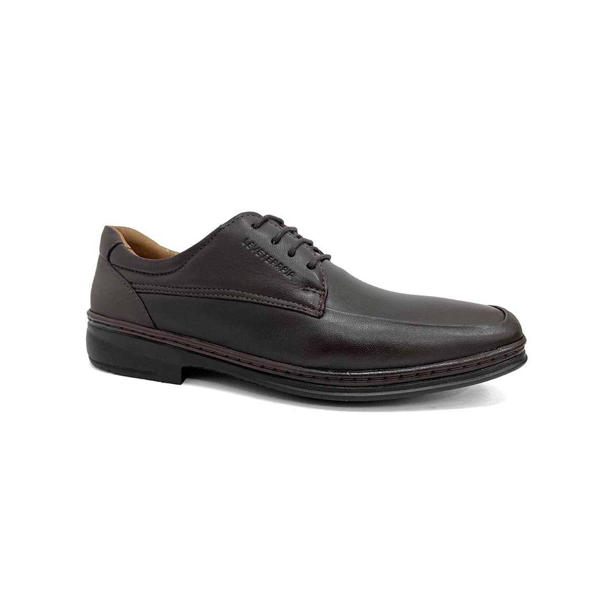 Sapato Leveterapia Masculino Em Couro L43126 Dark Brown Sapato Leveterapia Masculino Em Couro L43126 Dark Brown