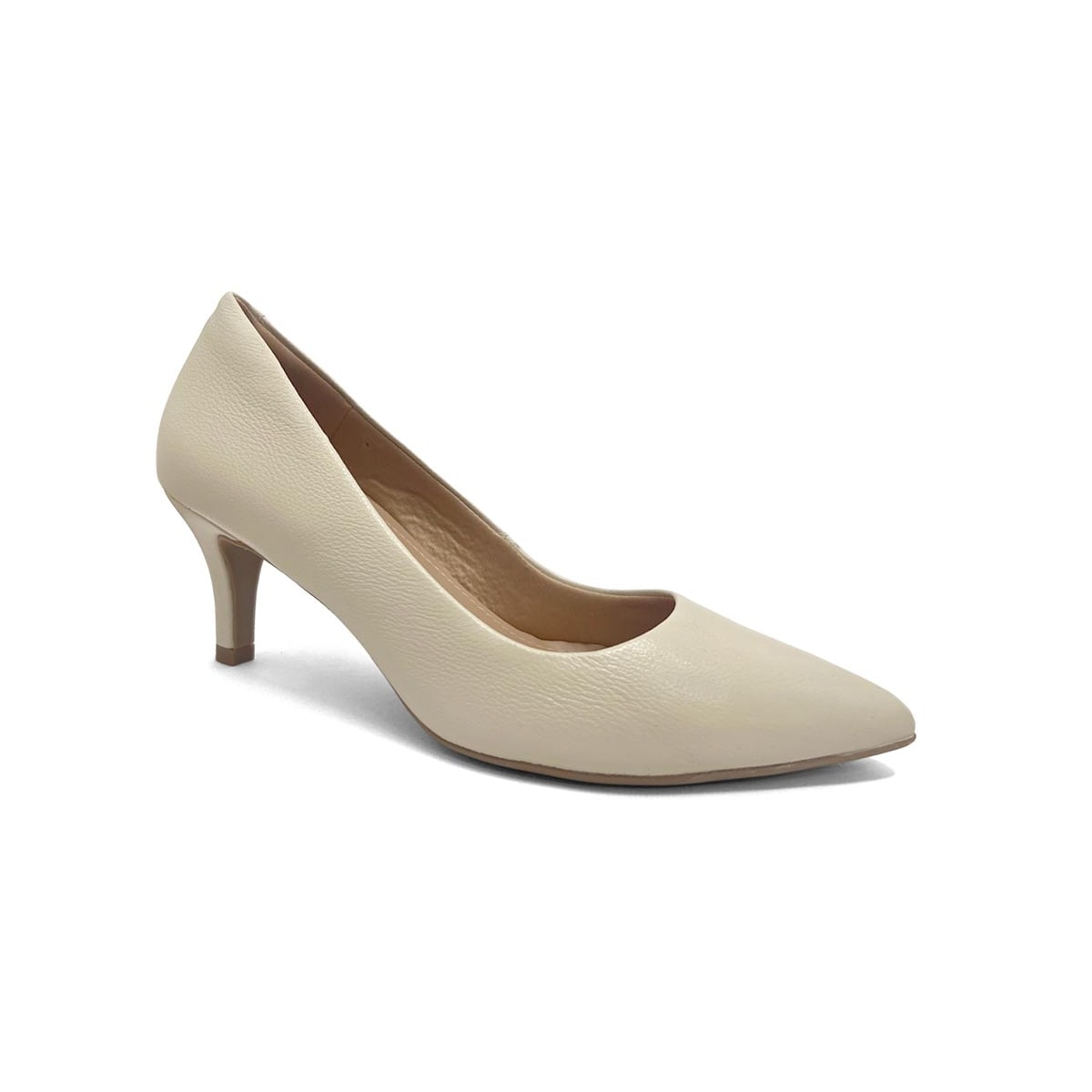 Sapato Lia Line Scarpin Em Couro 2360.71899 Off White Sapato Lia Line Scarpin Em Couro 2360.71899 Off White