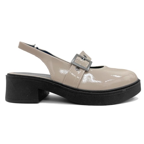 Detalhe - Sapato Mississipi Slingback Me461 Marfim