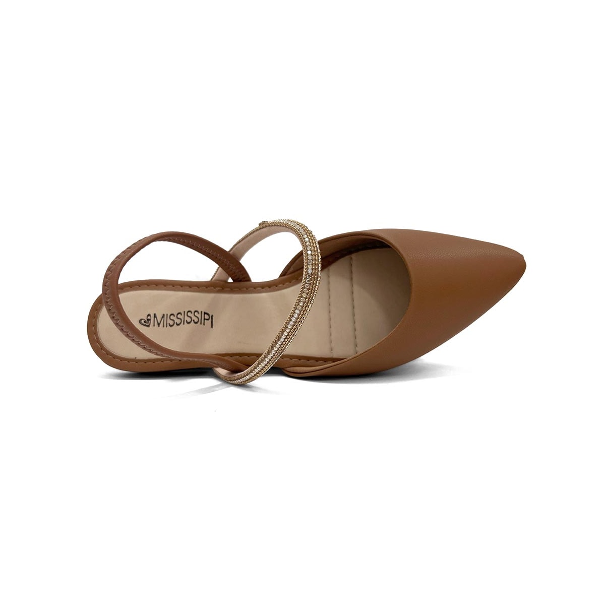 Sapato Mississippi Slingback Mb553 Caramelo