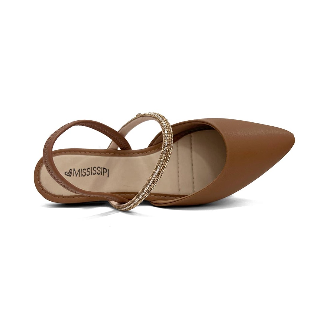 Sapato Mississippi Slingback Mb553 Caramelo Sapato Mississippi Slingback Mb553 Caramelo
