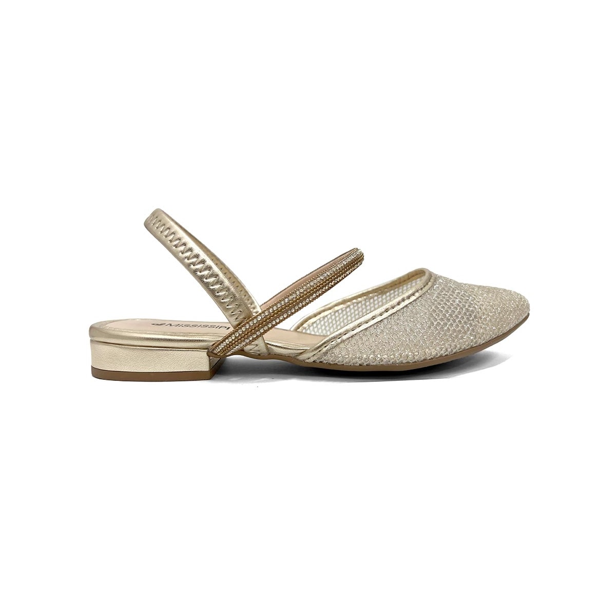 Sapato Mississippi Slingback Mb556 Ouro Light Sapato Mississippi Slingback Mb556 Ouro Light