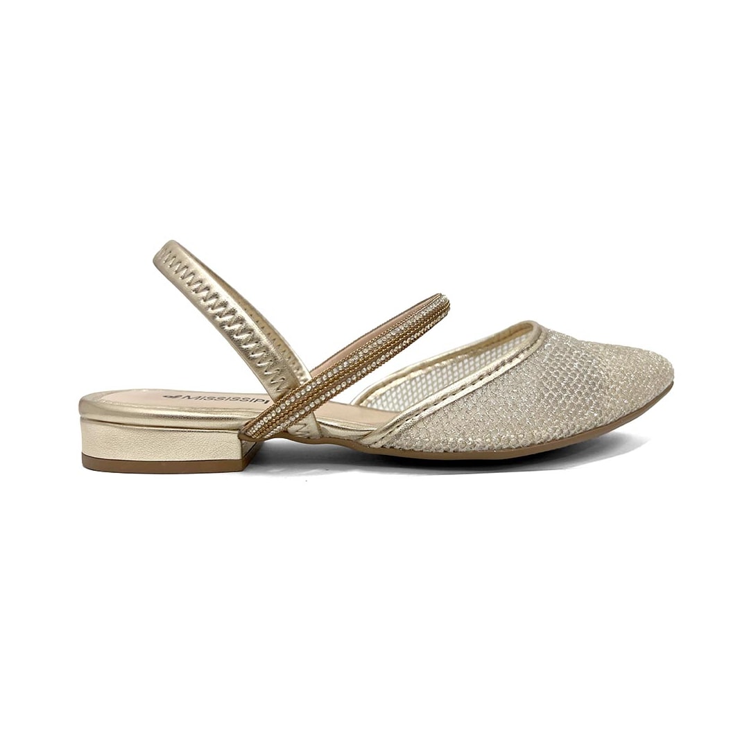 Sapato Mississippi Slingback Mb556 Ouro Light