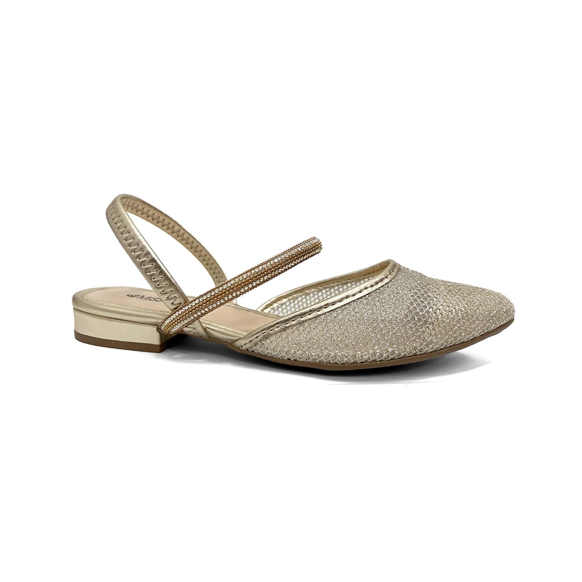 Sapato Mississippi Slingback Mb556 Ouro Light Sapato Mississippi Slingback Mb556 Ouro Light