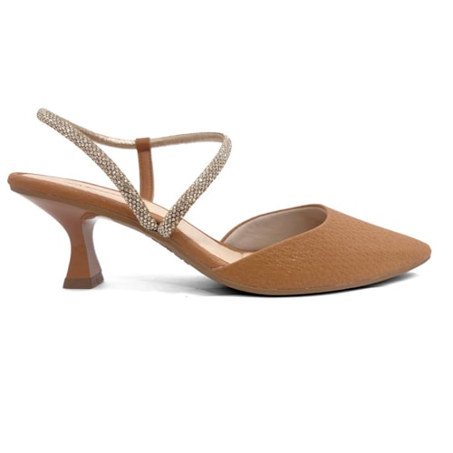 Detalhe - Sapato Mississippi Slingback Mi193 Camel
