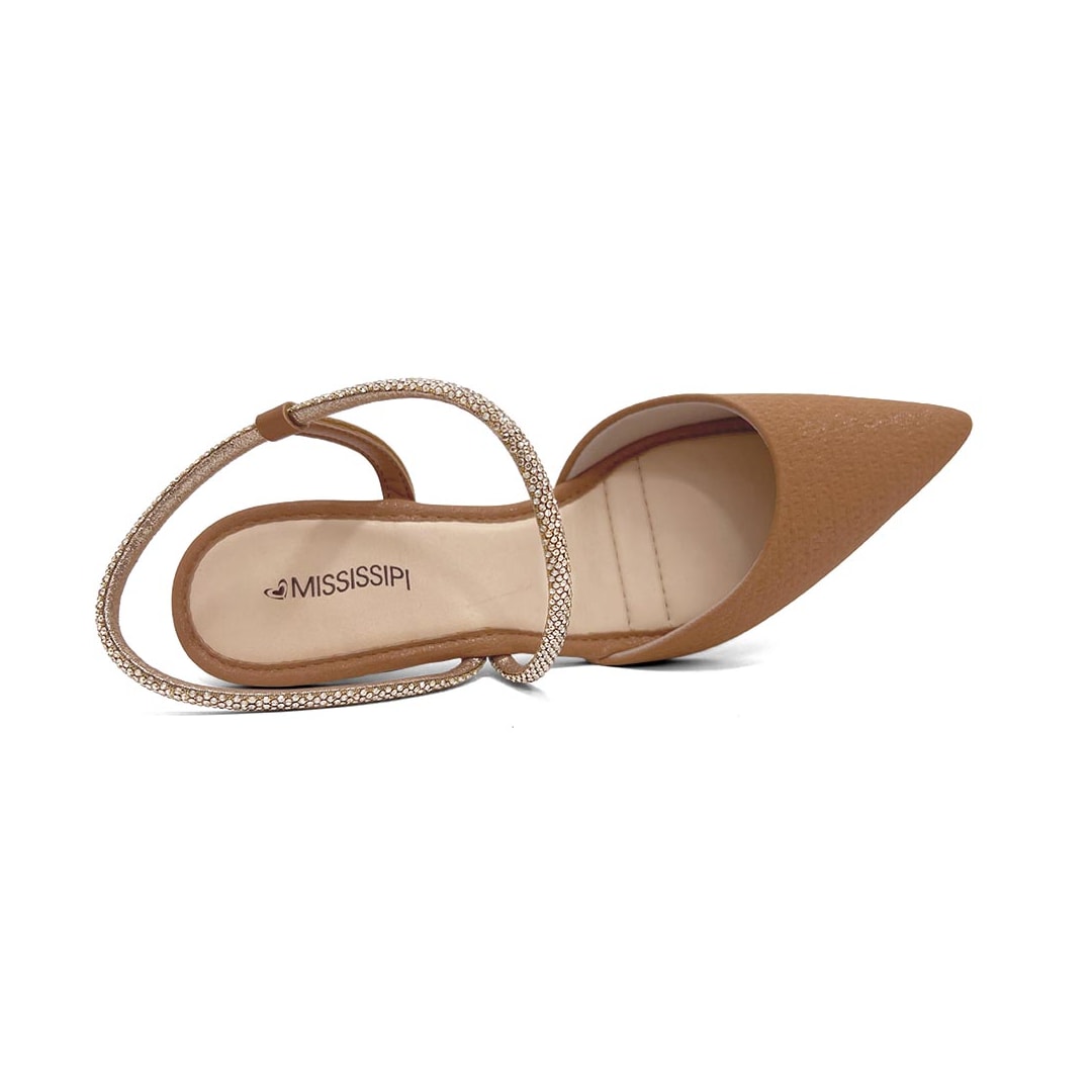 Sapato Mississippi Slingback Mi193 Camel