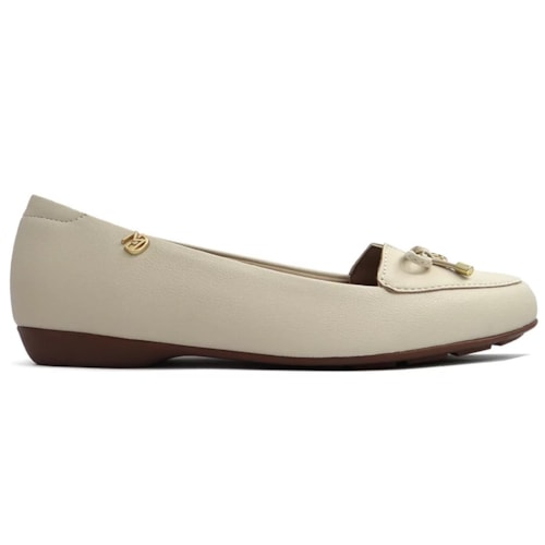 Detalhe - Sapato Modare Mocassim 7016.461 Creme