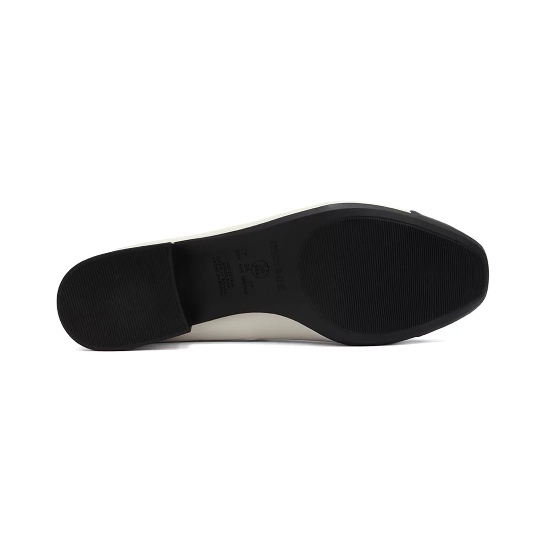 Sapato Moleca Boneca Salto Baixo 5795.103 Branco Off/Preto