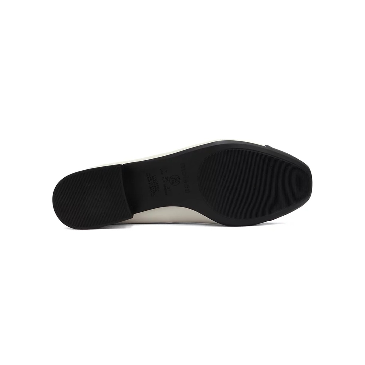 Sapato Moleca Boneca Salto Baixo 5795.103 Branco Off/Preto
