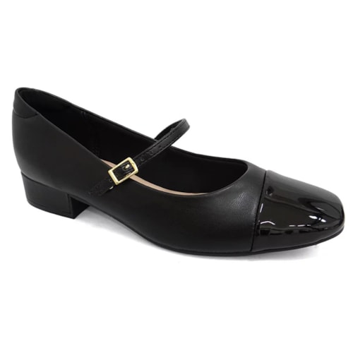 Sapato Moleca Boneca Salto Baixo 5795.103 Preto