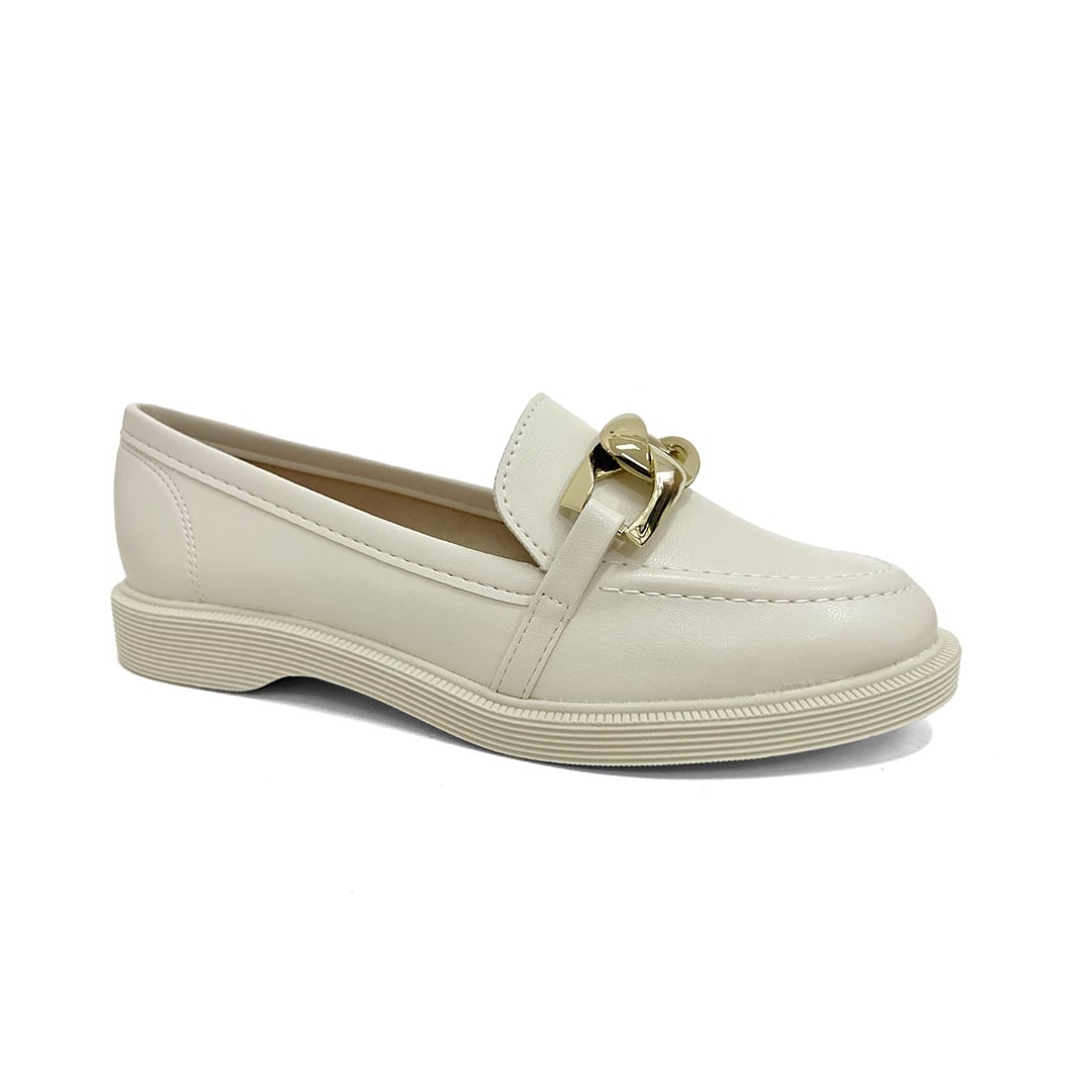 Sapato Moleca Mocassim 5666.110 Branco Off